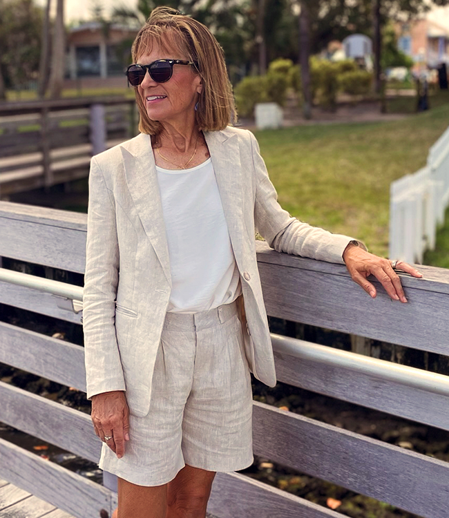 Classic Shorts Suit Linen